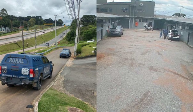 Guarda Municipal e momento em que homem é preso após ser flagrado com adolescentes em porta-malas de carro em motel