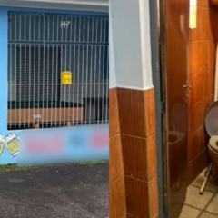colagem com fotos onde idosa foi resgatada de carcere privado em fazendo rio grande