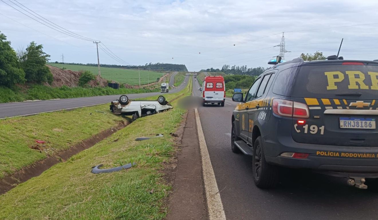 local onde o idoso morreu ejetado na BR-376