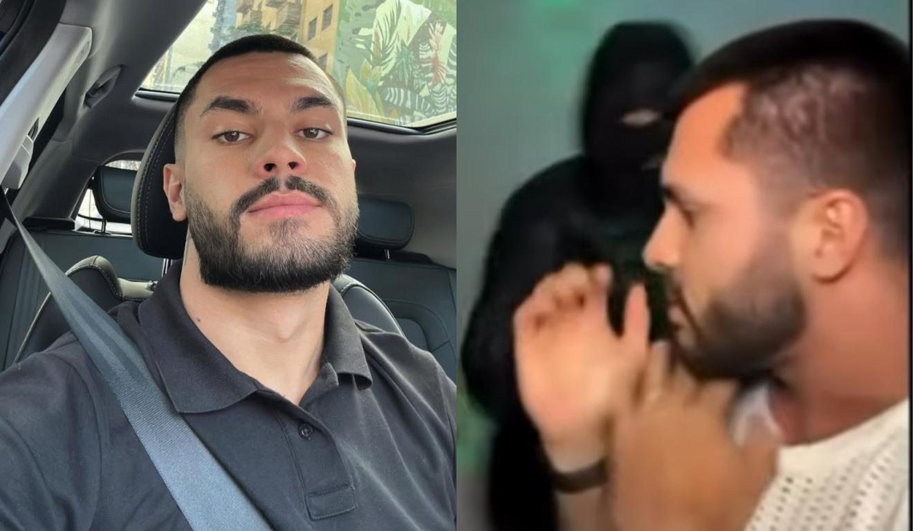 Influenciador Bruno Rodrigues fazia transmissão ao vivo quando foi surpreendido