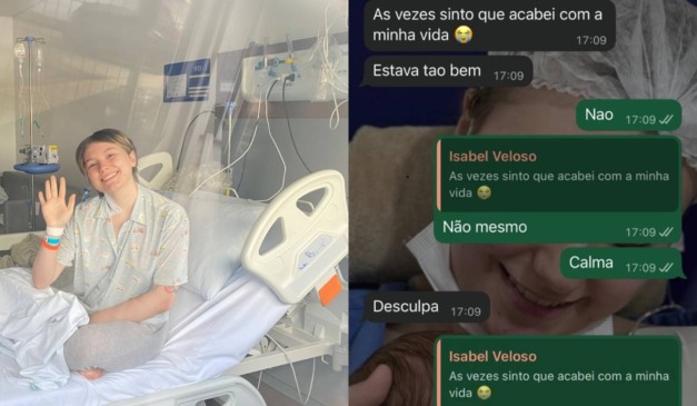 Isabel Veloso internada e conversa com o pai