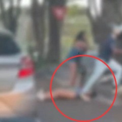 jovem espancando adolescente em Mandaguari