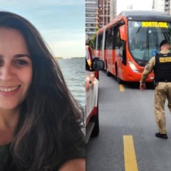colagem com foto de julia guerra monteiro e do acidente que a matou em curitiba