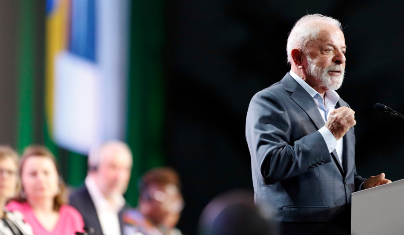 Presdiente do Brasil, Luiz Inácio Lula da Silva, discursa na abertura da COP30 e, Belém (PA).