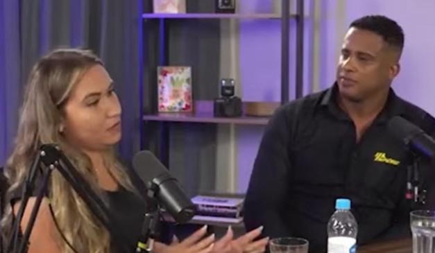 Foto de casal Mike Hudson Nunes Batista e Karen Priscila Cassarotti Richertt, proprietários da loja de veículos MK Império Multimarcas