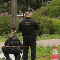 Polícia Civil na cena do crime