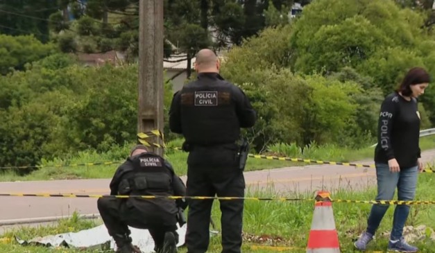 Polícia Civil na cena do crime