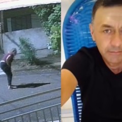 à esquerda a mulher esfaqueada pelo ex. à direita o suspeito