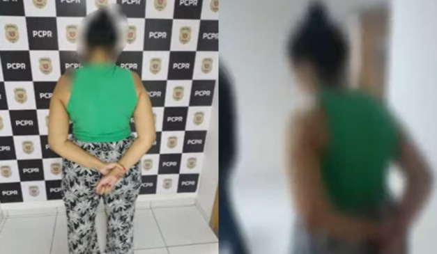 colagem com imagens da mulher acusada de aplicar golpe do aluguel em curitiba