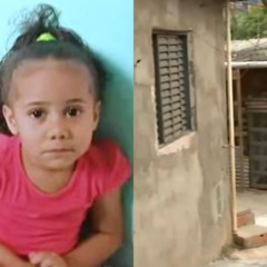 Colagem criança e casa do casal.