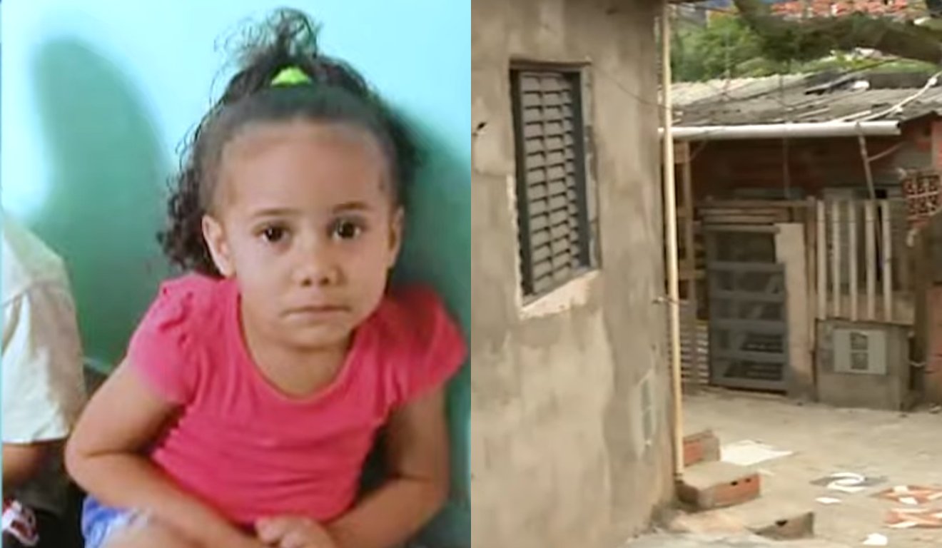 Colagem criança e casa do casal.