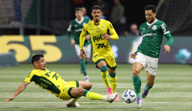 Lance de Palmeiras x Mirassol, pelo Brasileirão