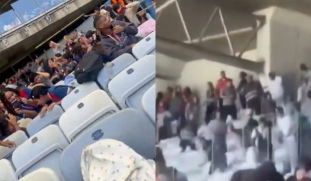 Vídeos na internet mostram a confusão generalizada nas arquibancadas do Mineirão