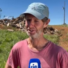pedreiro que foi soterrado durante o tornado no Paraná