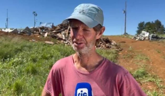 pedreiro que foi soterrado durante o tornado no Paraná