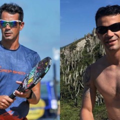 Montagem com fotos do personal trainer Fernando Maia