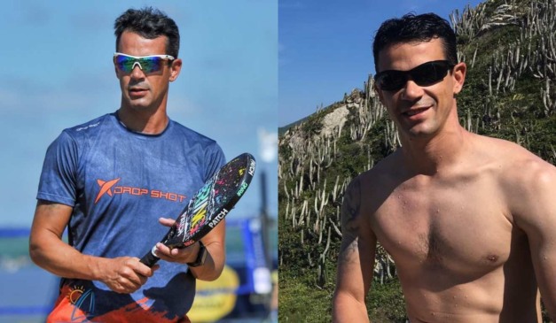 Montagem com fotos do personal trainer Fernando Maia