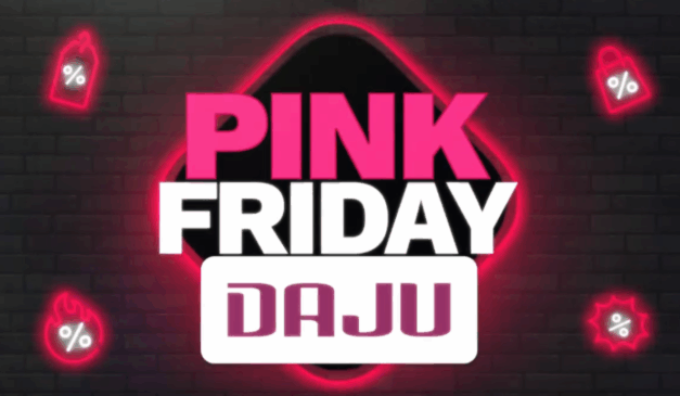 flyer de divulgação da pink friday daju 2025