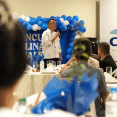 cheff fazendo discurso no programa Receita Premiada C.Vale