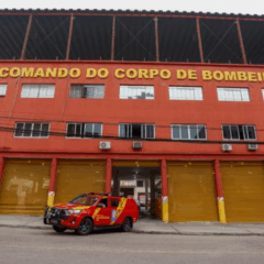 Fachada do Comando do Corpo de Bombeiros do Paraná. que terá um novo posto na Regional do Tatuquara, em Curitiba.