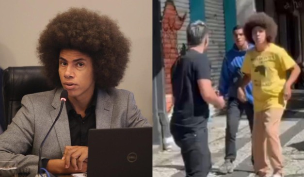 Renato Freitas na Alep e momento da briga em montagem