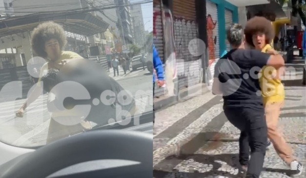 Renato Freitas brigando em Curitiba
