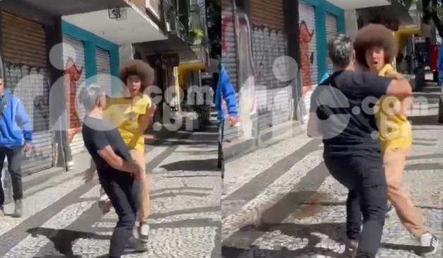 Momento da briga do deputado Renato Freitas