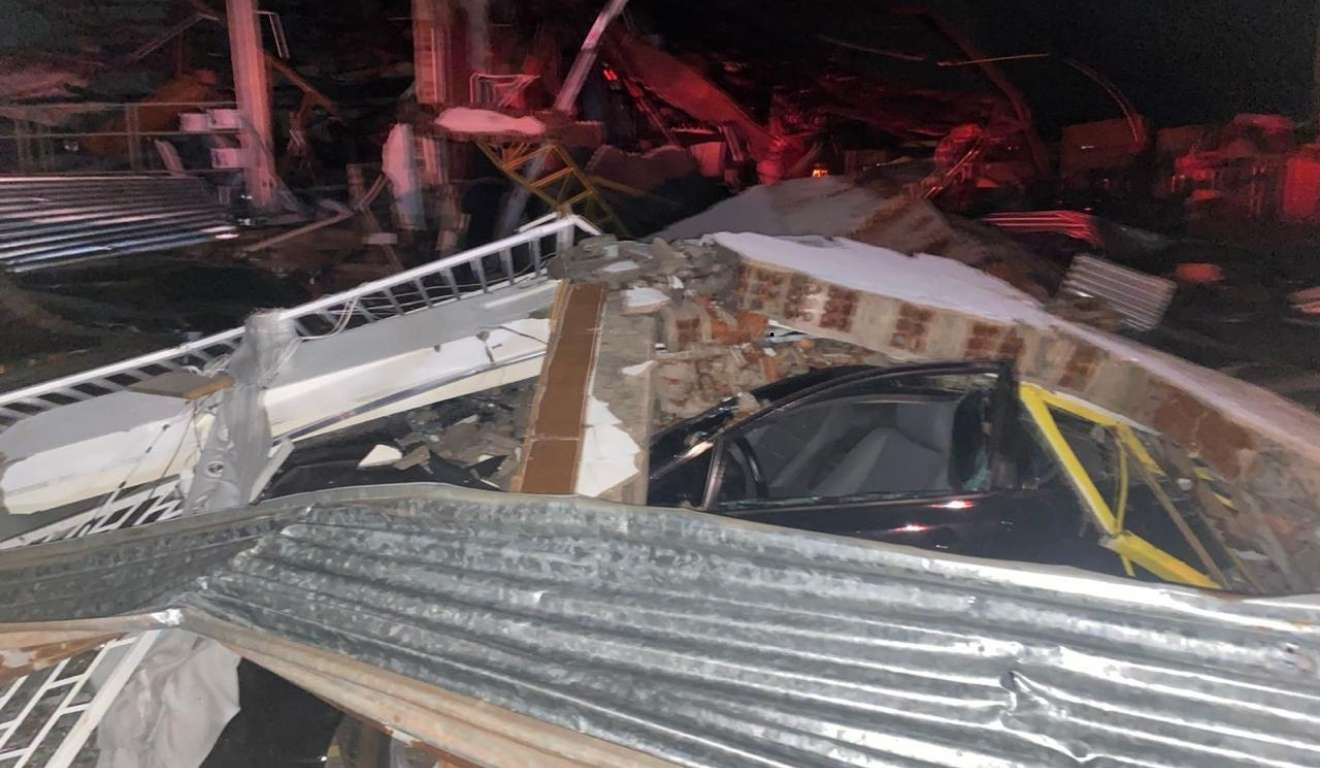 Rio Bonito do Iguaçu destruído