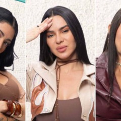 Montagem com fotos de Rayane, Tàmires e Yoná, que formam a sétima roça de A Fazenda