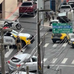 Ruas de Ponta Grossa interditadas por suspeita de bomba e PMPR no local