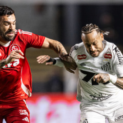 Inter venceu no primeiro turno por 2x1. (Foto: Raul Baretta/ Santos FC.)