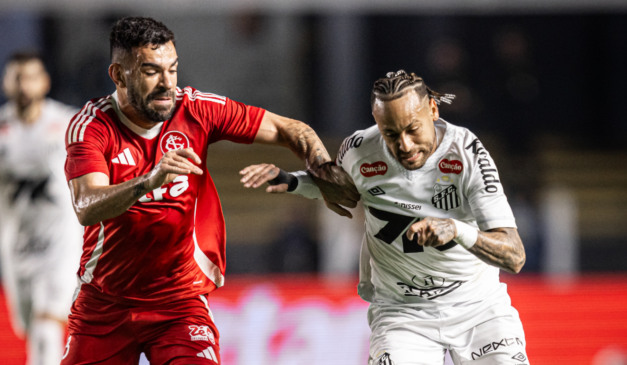 Inter venceu no primeiro turno por 2x1. (Foto: Raul Baretta/ Santos FC.)