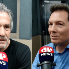 Nilo Cini (Coordenador do Conselho Temático de Meio Ambiente e Sustentabilidade da Fiep) e Marco Thiesen (Coordenador de Meio Ambiente e Sustentabilidade da Fiep) durante entrevista na Fiep