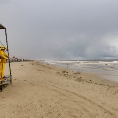 foto do litoral do paraná para ilustrar alerta vermelho para tempestades