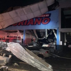 estragos após temporal no Oeste do Paraná