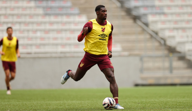 Furacão em preparação para a partida. (Foto: osé Tramontin/athletico.com.br)
