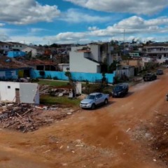 Rio Bonito do Iguaçu após tornado que atingiu o Paraná