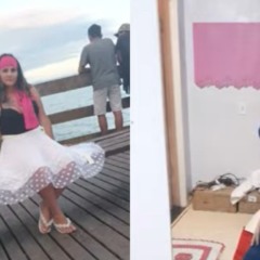 colagem com fotos de Vanessa Oliveira, de 37 anos assassinada pelo companheiro