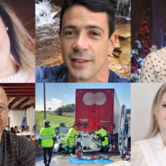 colagem com fotos das vitimas de grave acidente na br 376