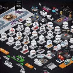 mapa de expositores do salão de automóveis