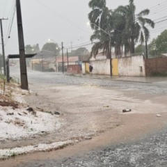 foto de granizo para ilustrar ciclone extratropical no paraná