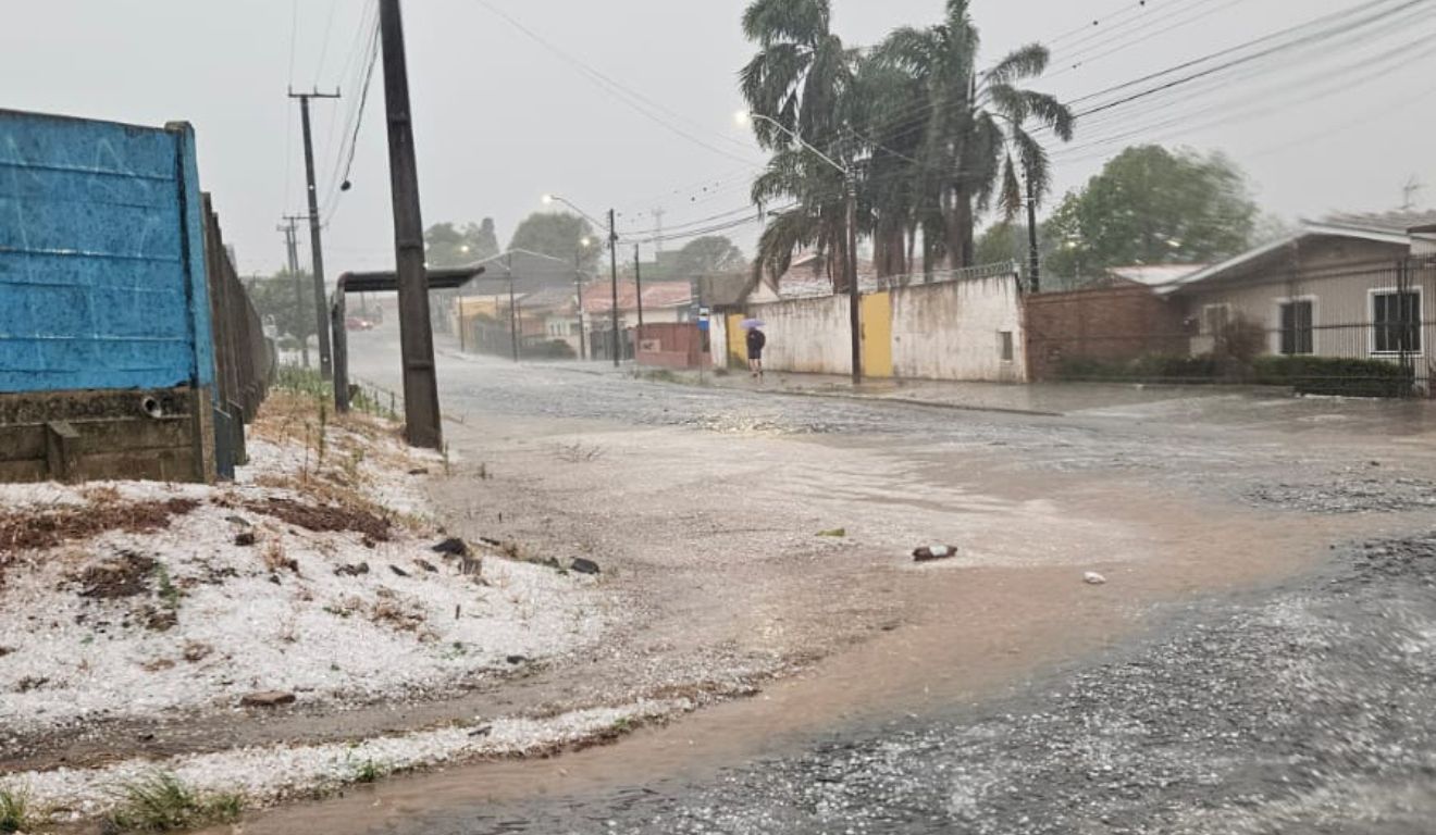 foto de granizo para ilustrar ciclone extratropical no paraná