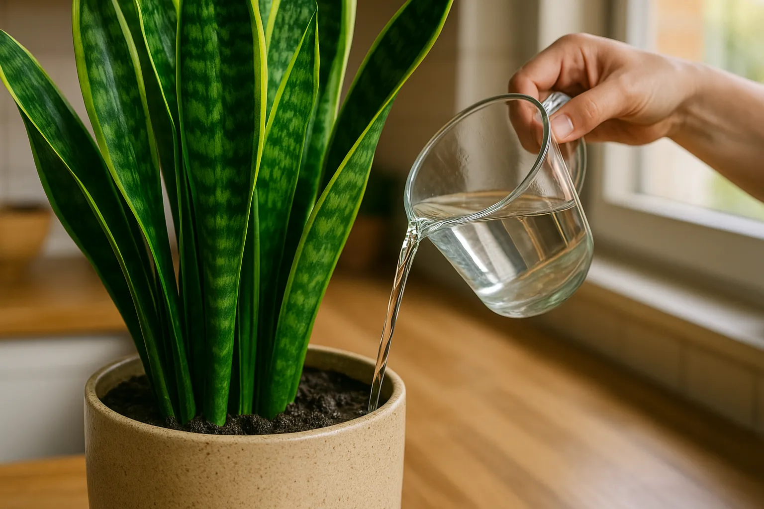 4 benefícios de usar água de cozimento de legumes na espada-de-são-jorge