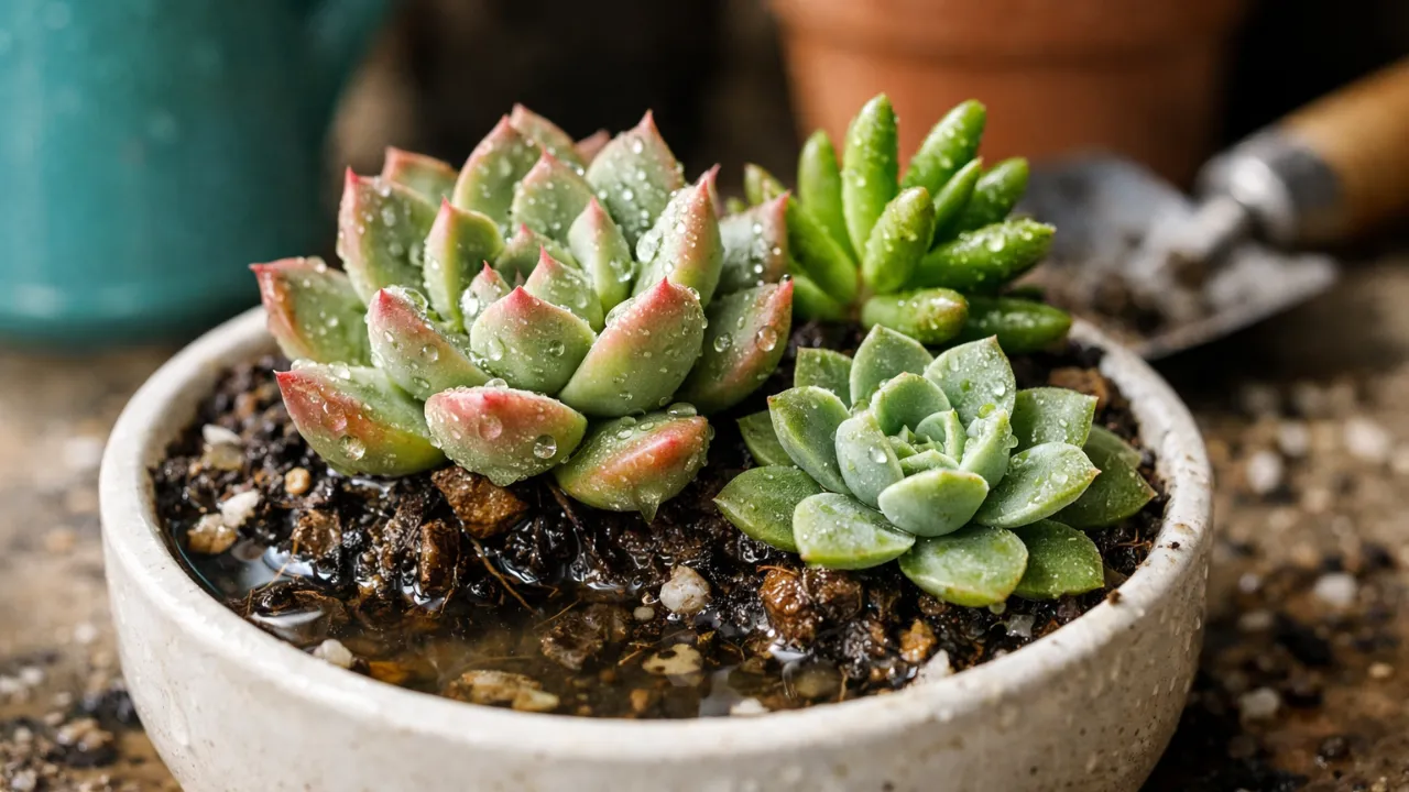 5 erros de rega e drenagem que afogam suculentas em vasos pequenos