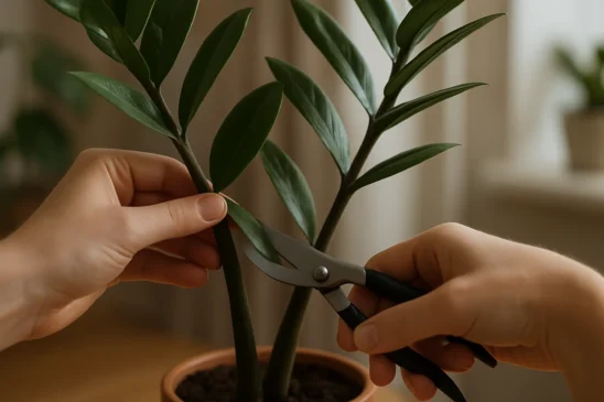 5 razões para fazer poda lunar na zamioculca e evitar crescimento lento em espaços com pouca luz