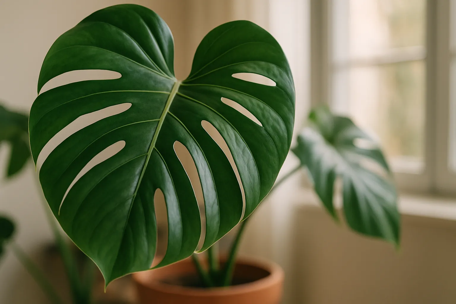 A forma certa de cuidar da costela-de-adão para folhas grandes sem rasgos ou manchas