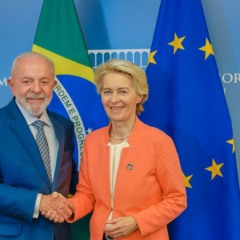 Lula e Ursula von der Leyen; Acordo entre Mercosul e Uni&atilde;o Europeia pode ser assinado neste s&aacute;bado (20)