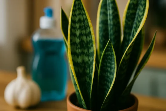 Como usar alho e detergente do jeito certo para manter sua espada-de-são-jorge livre de pragas sem veneno