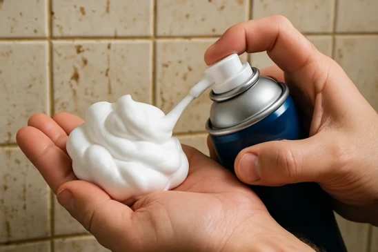 Como usar espuma de barbear na parede da cozinha para derreter gordura