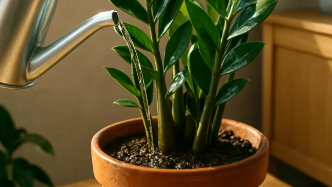 Descubra o melhor horário para regar zamioculca e como ele pode fortalecer a planta